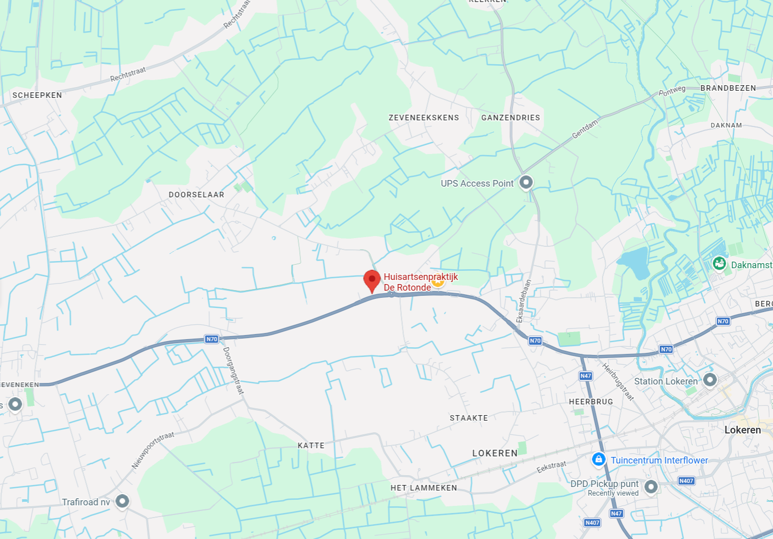 Locatie Huisartsenpraktijk De Rotonde - Gentse Steenweg 143, 9160 Lokeren